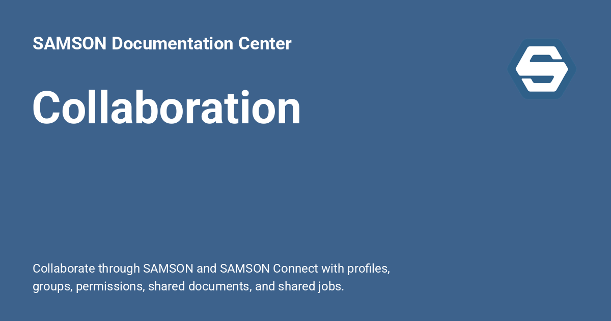 Samson Msra Collaboration - SAMSON Documentation Center