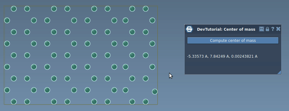 Center of mass app example