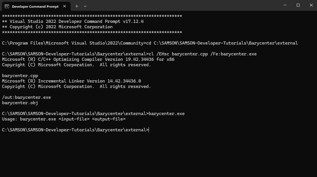 Compile external program on Windows
