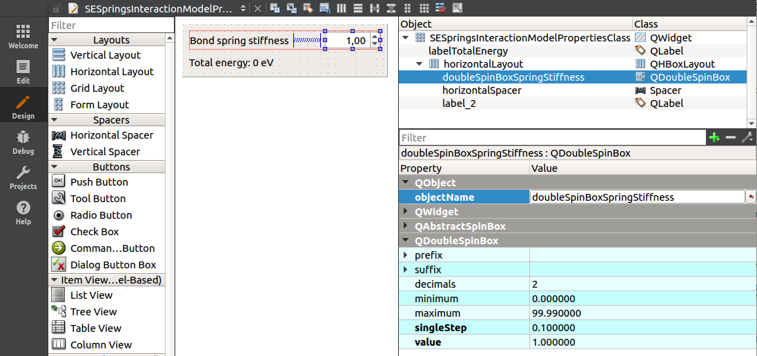 UI: set spinBox parameters