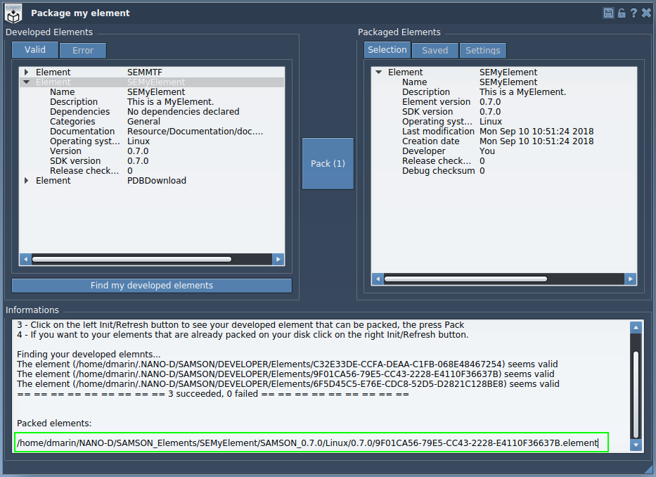 Extension Packager: Path to packed extension