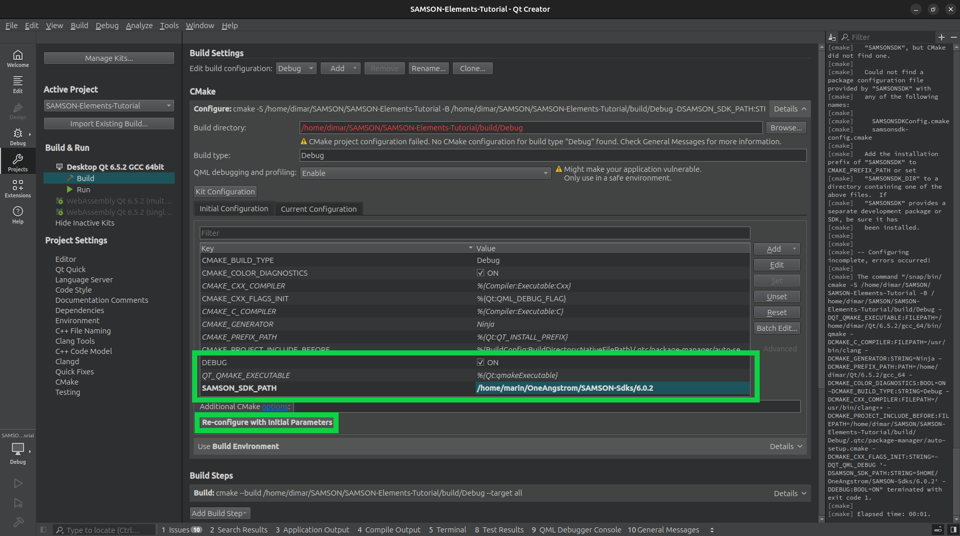 CMake configuration