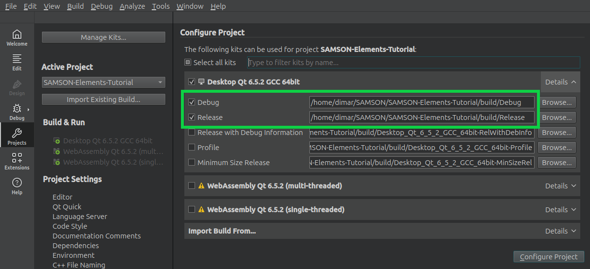 Configure Project