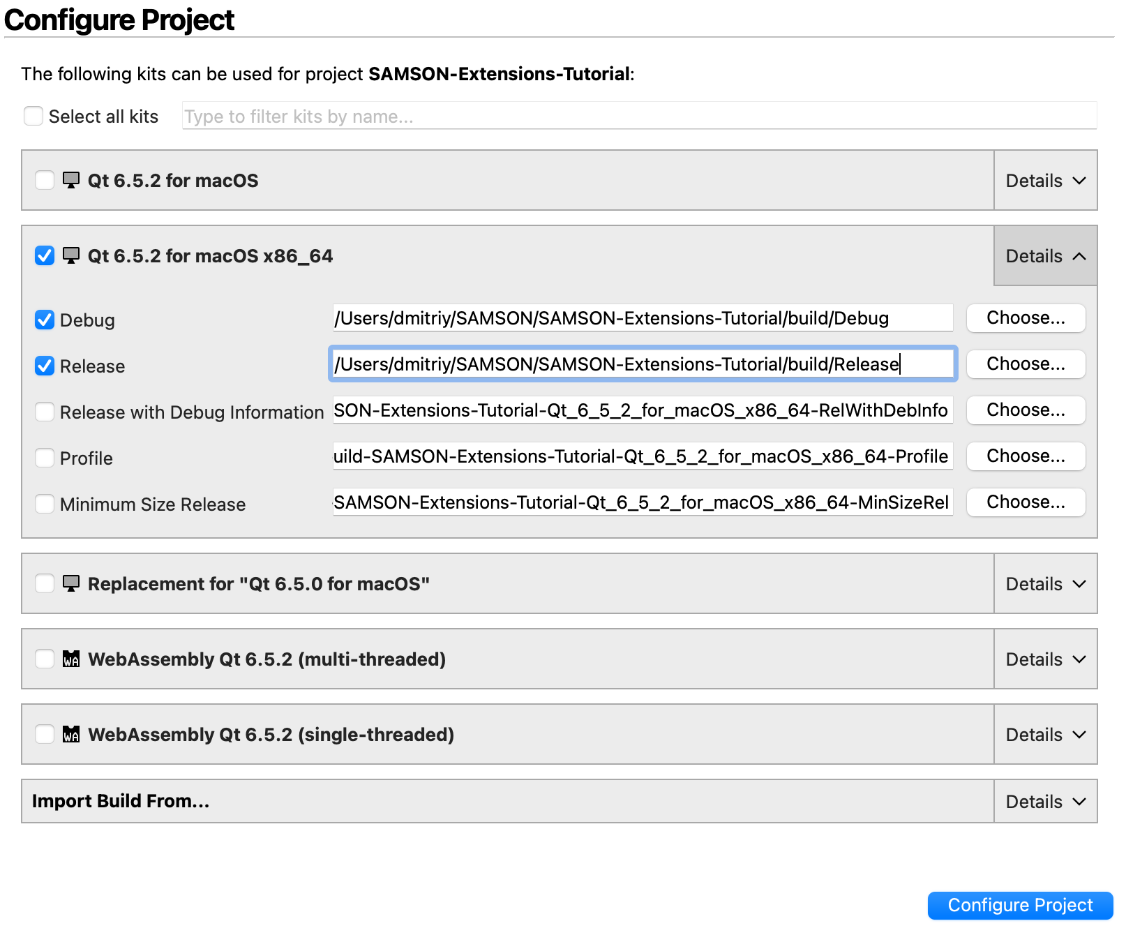 Configure Project