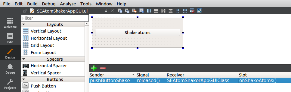 Connect signal to slot