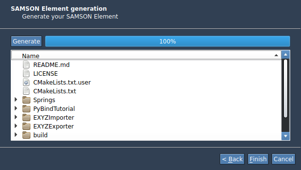 Extension Generator: Generated files