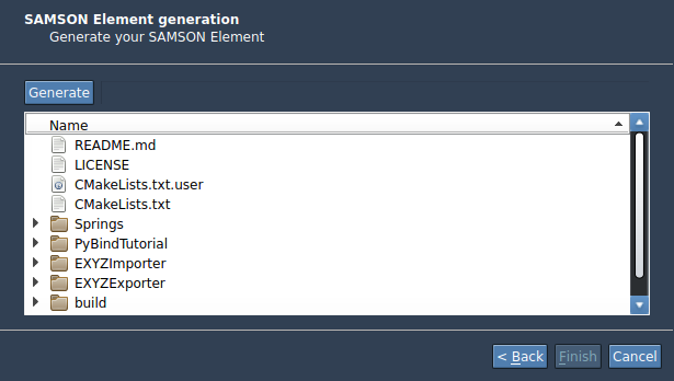 Extension Generator: Generate