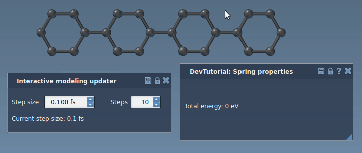 Pulling an atom with interactive simulation