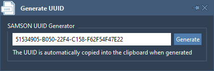 UUID Generator in SAMSON