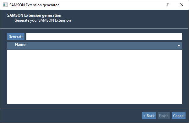Extensions Generator: Click Generate