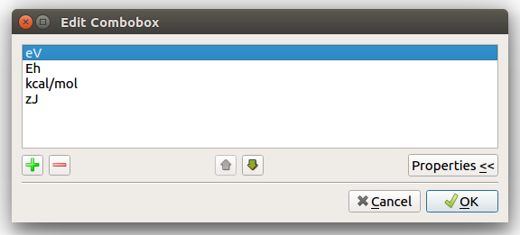 Edit combobox entries