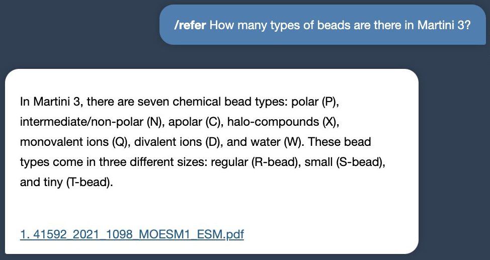 /learn - ask questions on the learned material