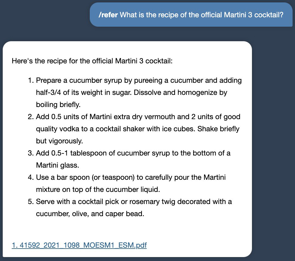 /learn - ask questions on the learned material