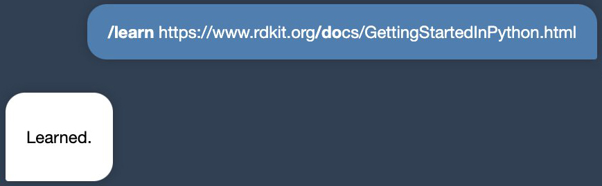 Call /learn on a documentation