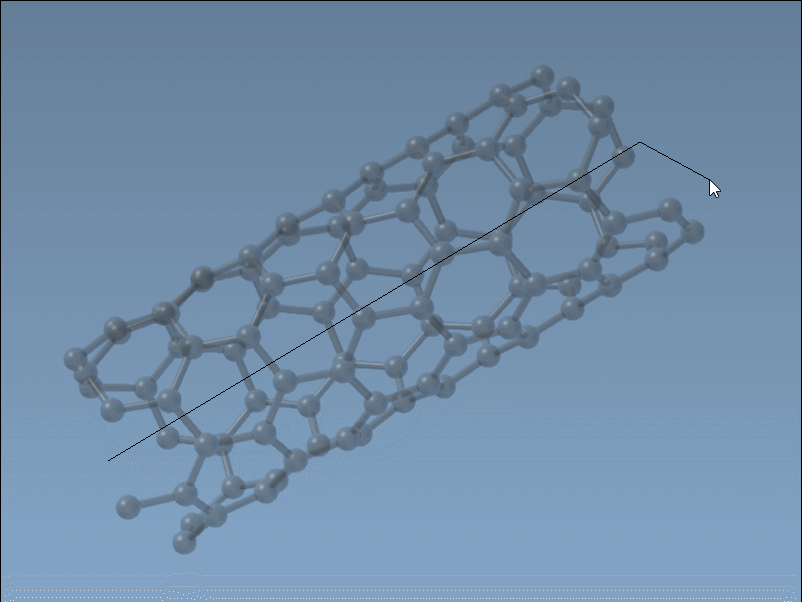 Nanotube creation in the viewport - step 2