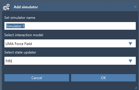 Add simulator with UMA Force Field