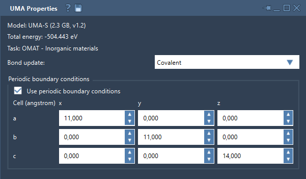 UMA periodic boundary condition controls
