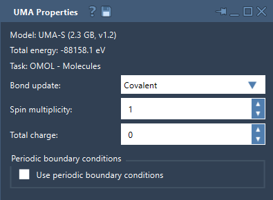 UMA Properties after startup