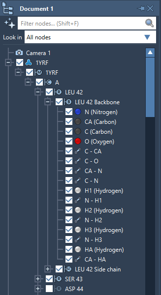 The document view shows SAMSON document structure