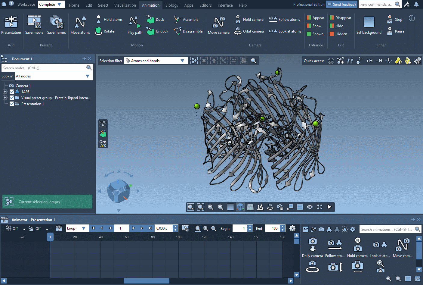 Example: the Hold camera animation