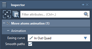 The Move animation options in the Inspector