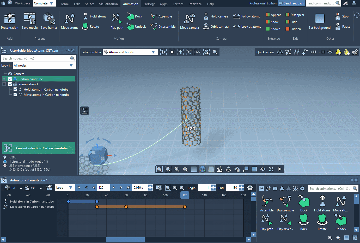 Move atoms and twist