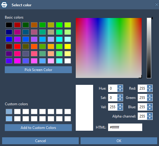 Choosing the color for a constant color scheme
