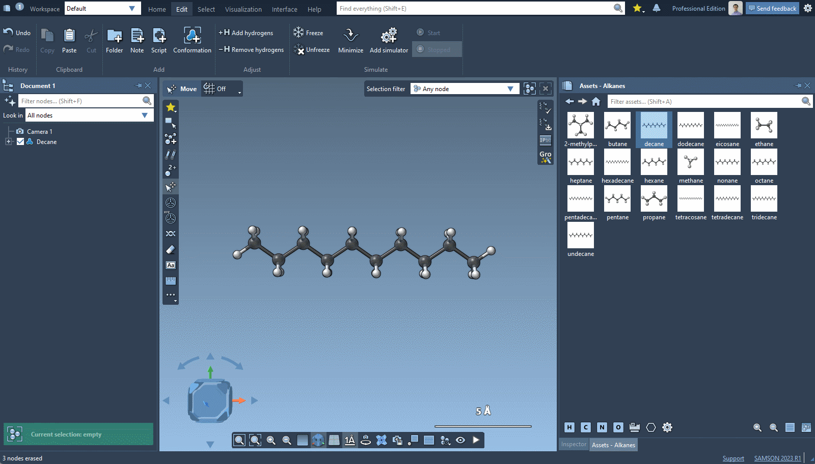 Performing a simulation
