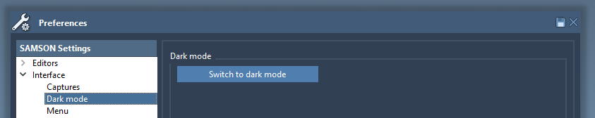 The Dark mode preferences