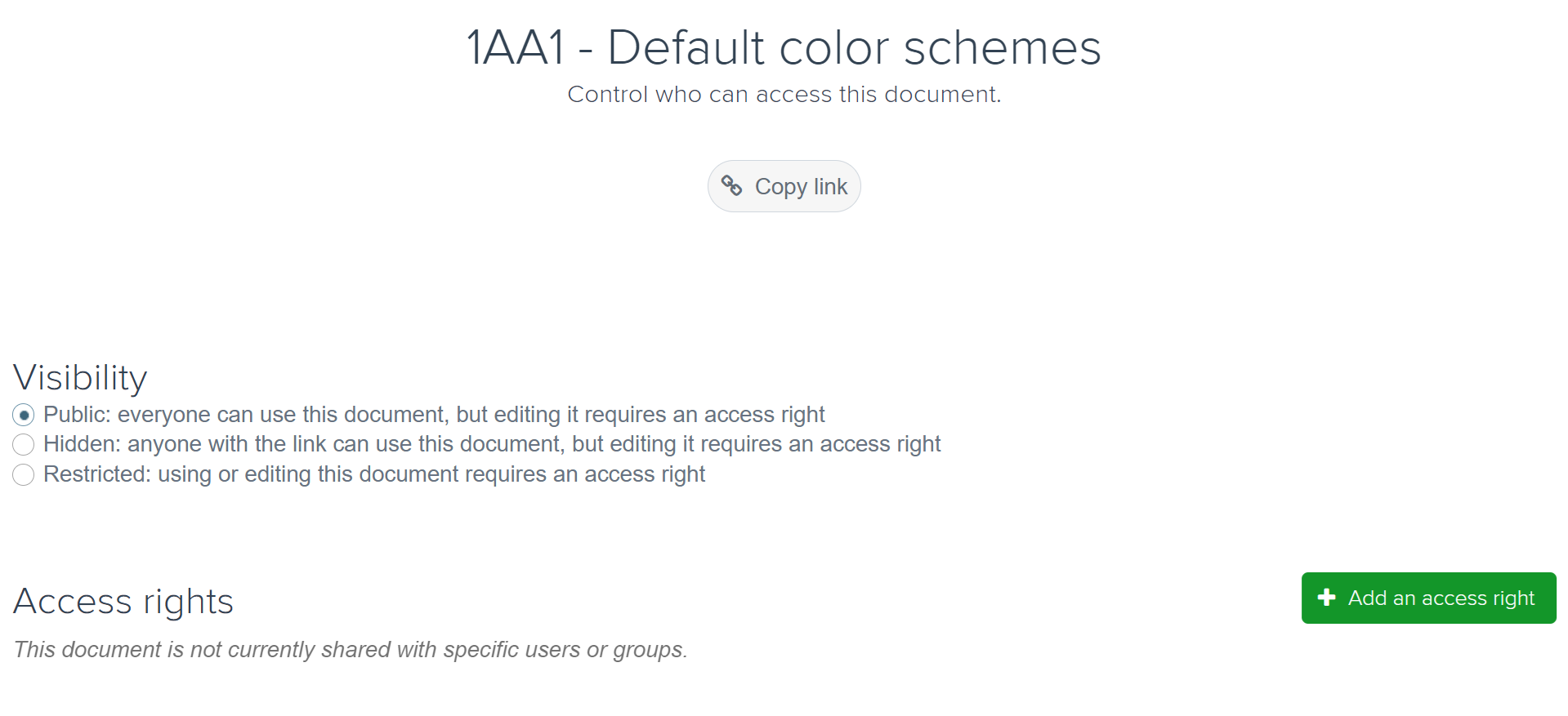 Edit document access rights on SAMSON Connect