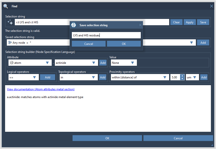 Add custom selection filter