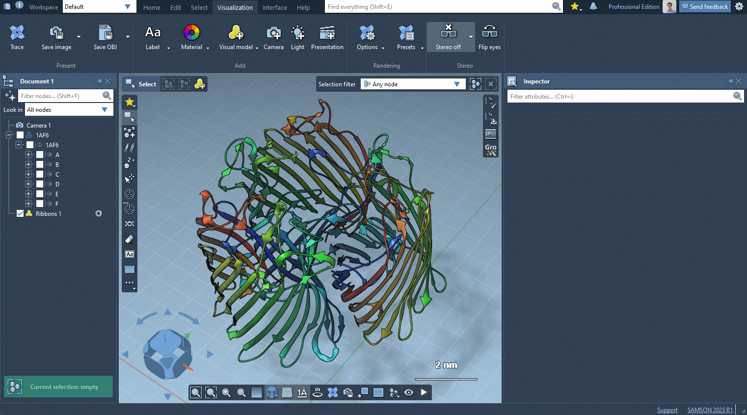 Applying different color scheme to a visual model