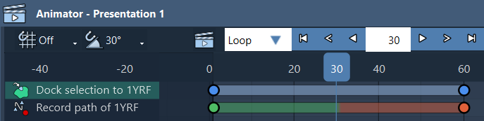 Record path animation: record progress