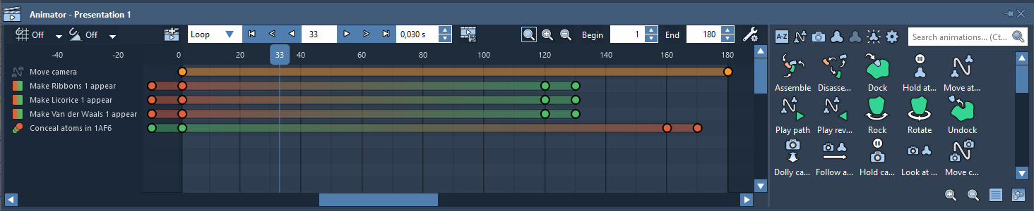 The Animator with a presentation opened in it