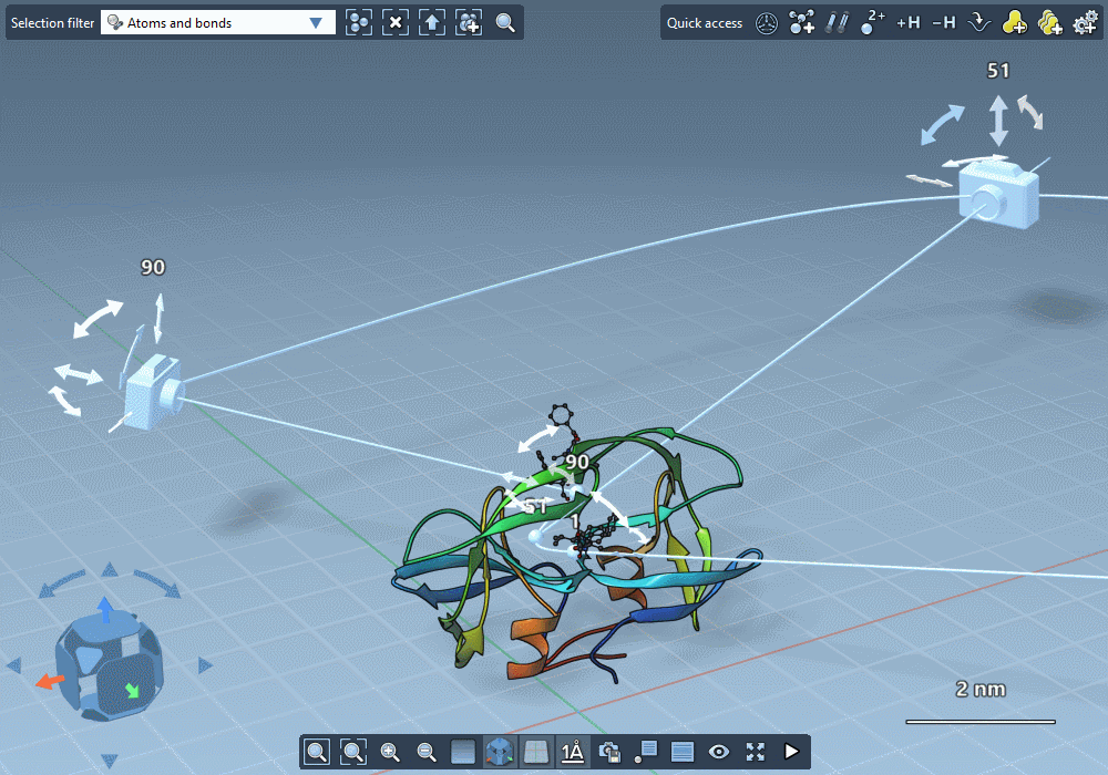 Advanced keyframe camera motions