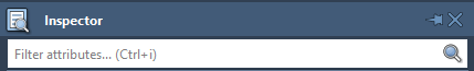 Filter attributes in the Inspector