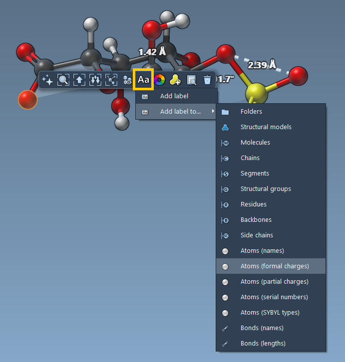 Add atom formal charge label