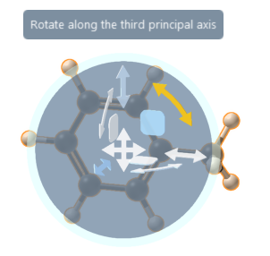 The rotation widget (highlighted in yellow) of the local move editor
