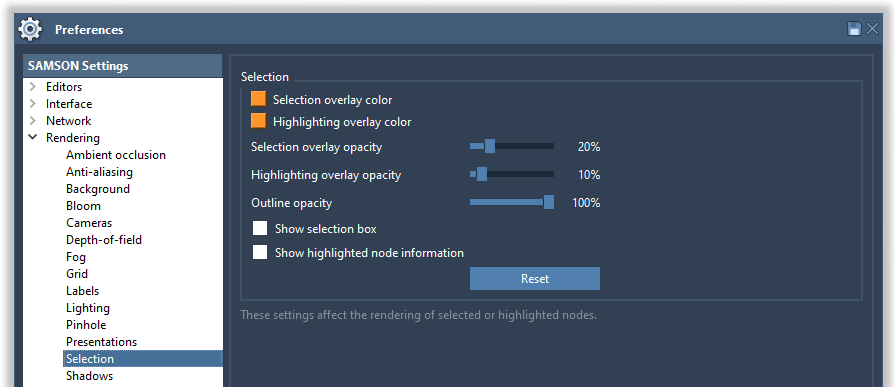 The selection preferences
