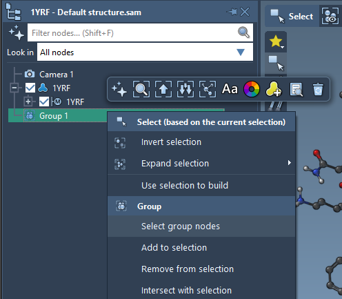 Create a group from the current selection