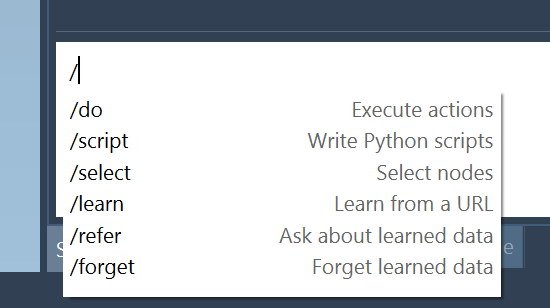 Assistant commands