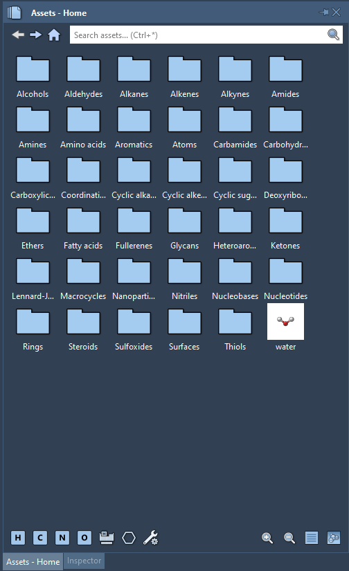 Asset browser