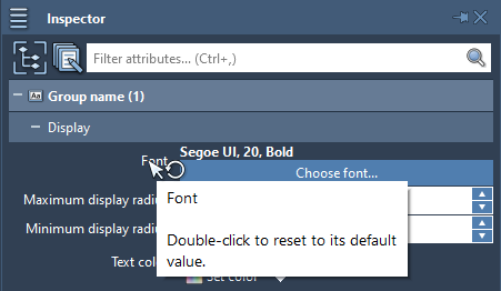 Reset label's font