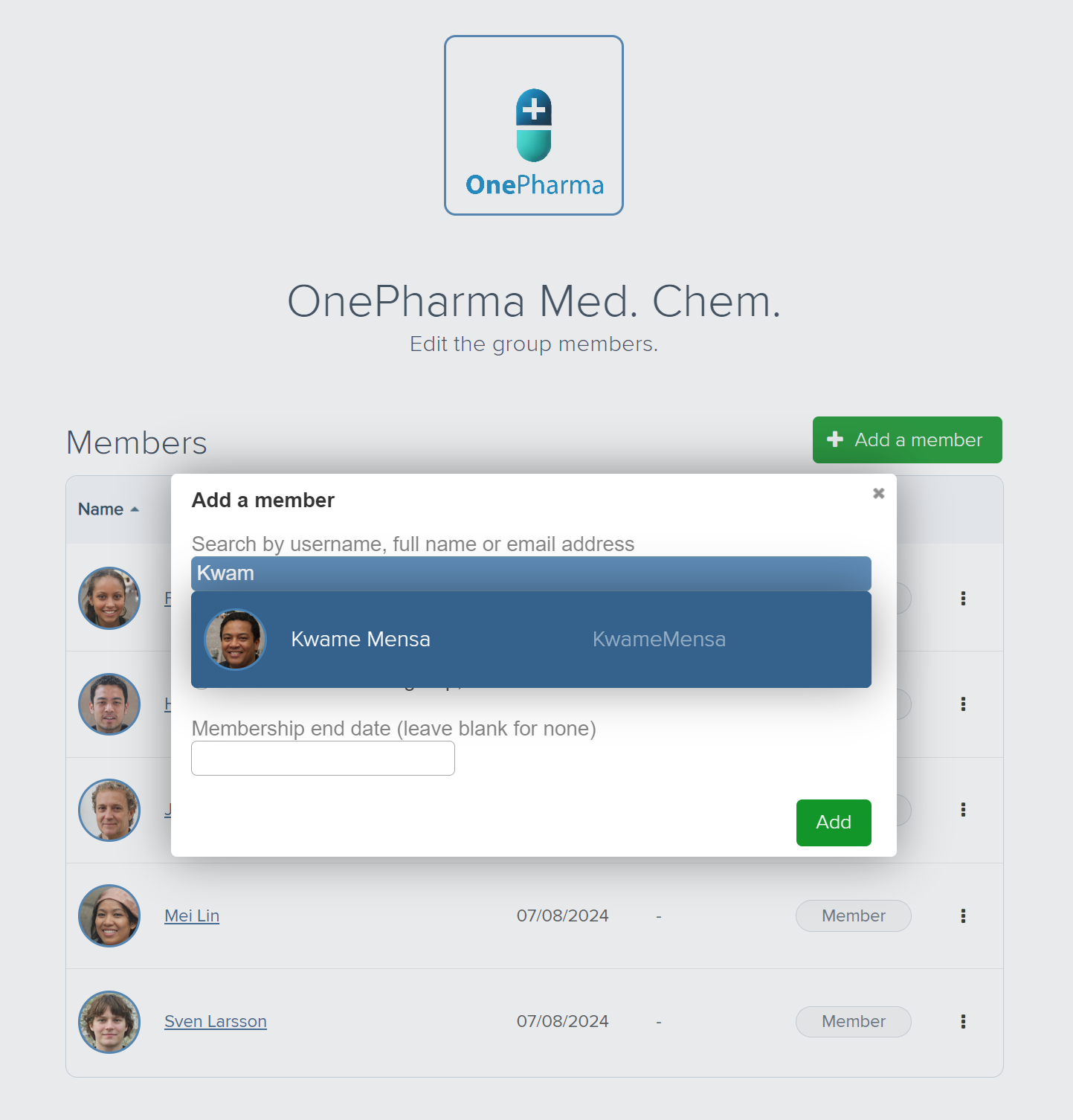 Add group member