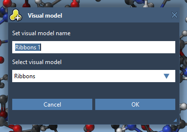Add visual model dialog