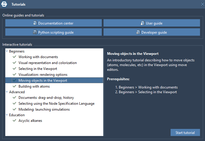 Interactive tutorials
