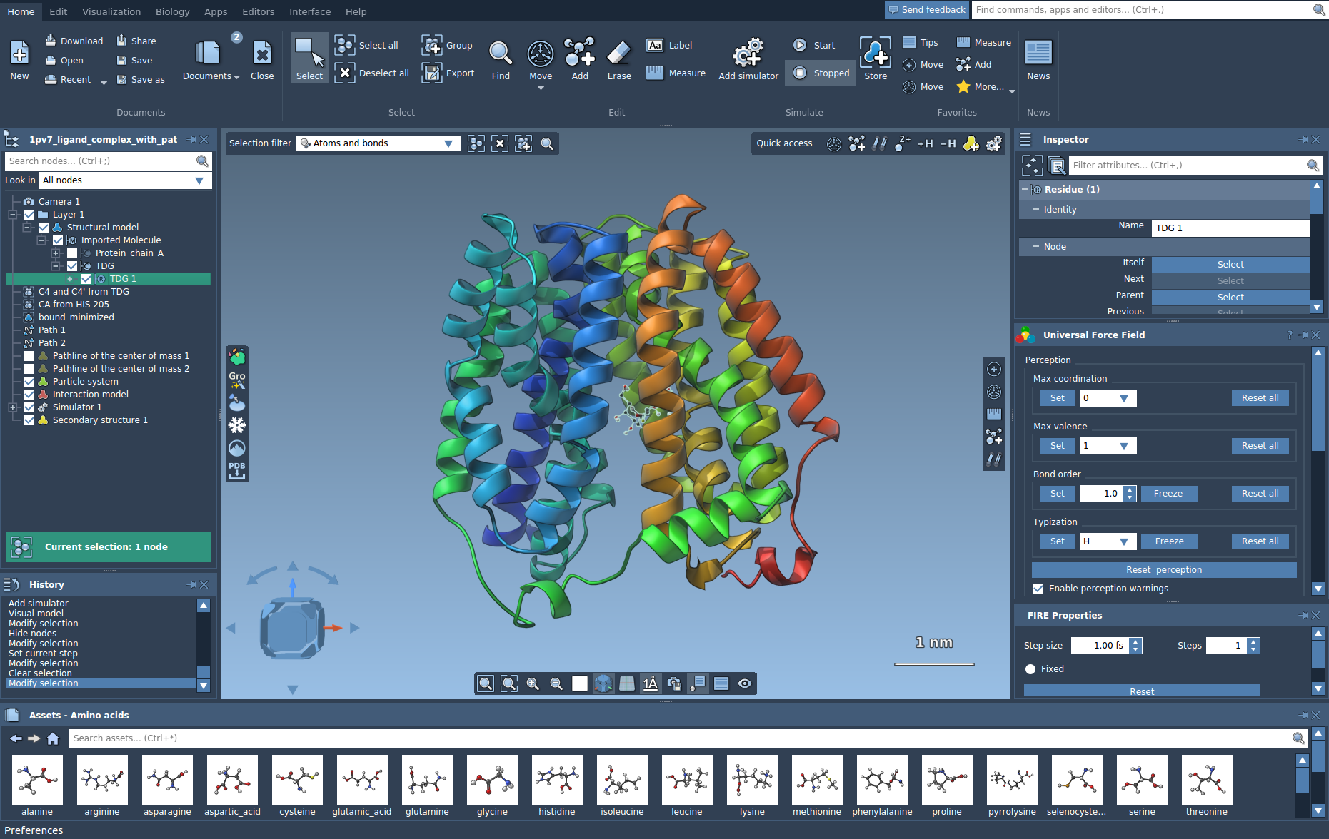 Simulation of 1PV7 in SAMSON