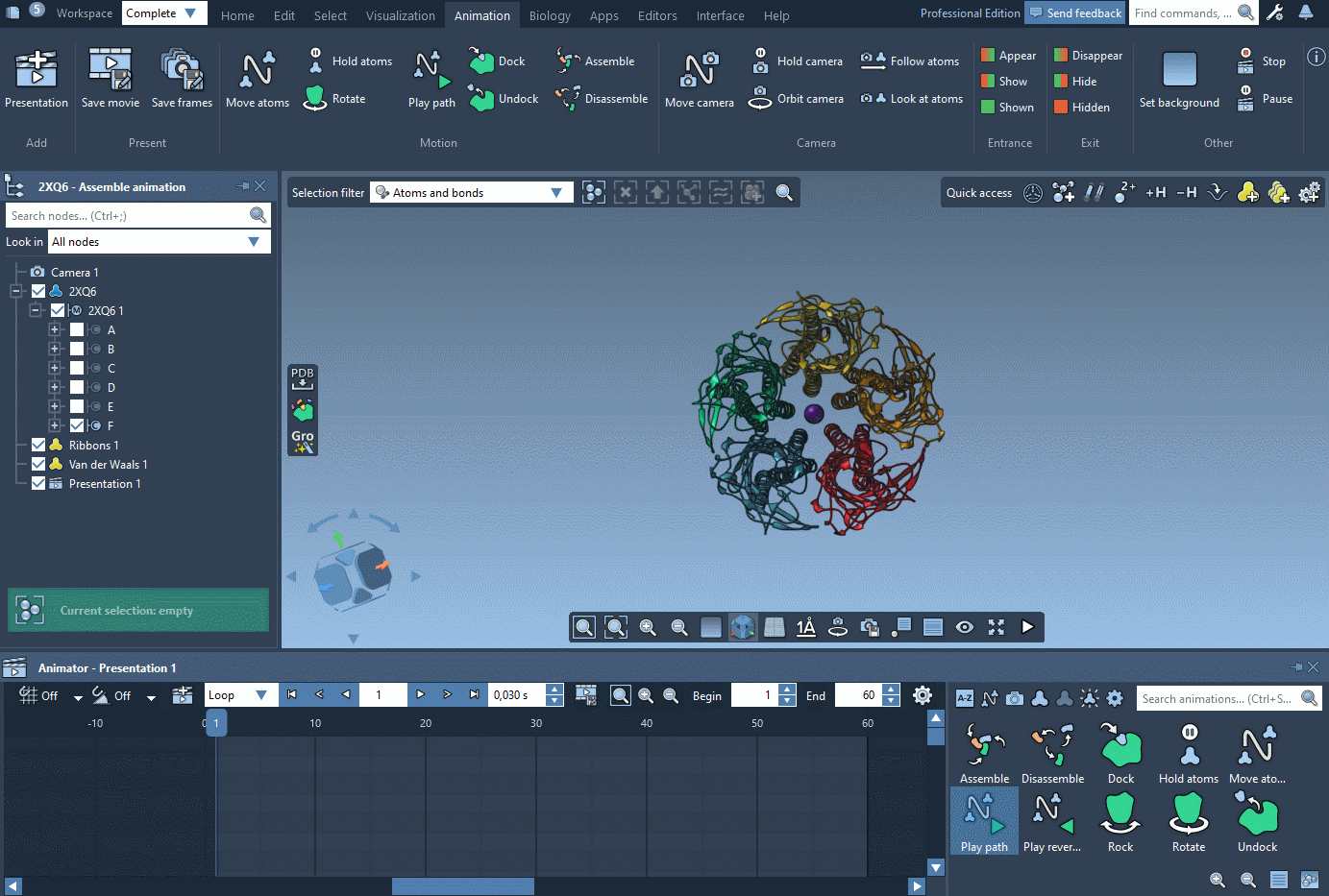 Example: the Assemble animation