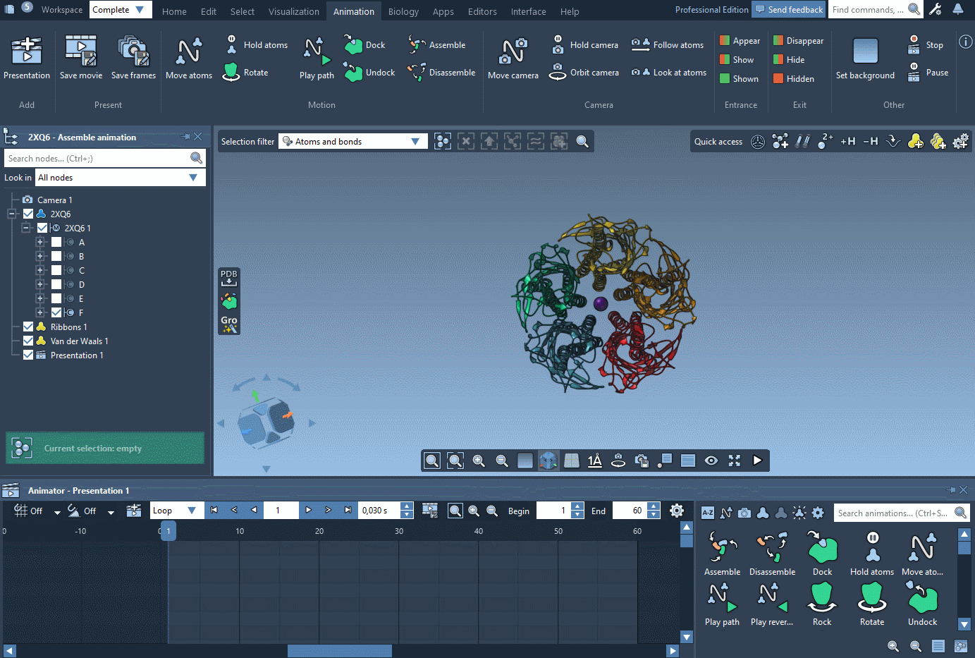 Example: the Disassemble animation