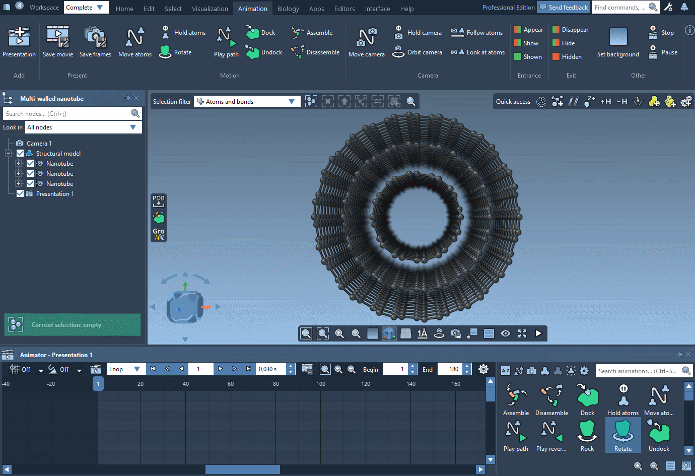 Example: the Rotate animation